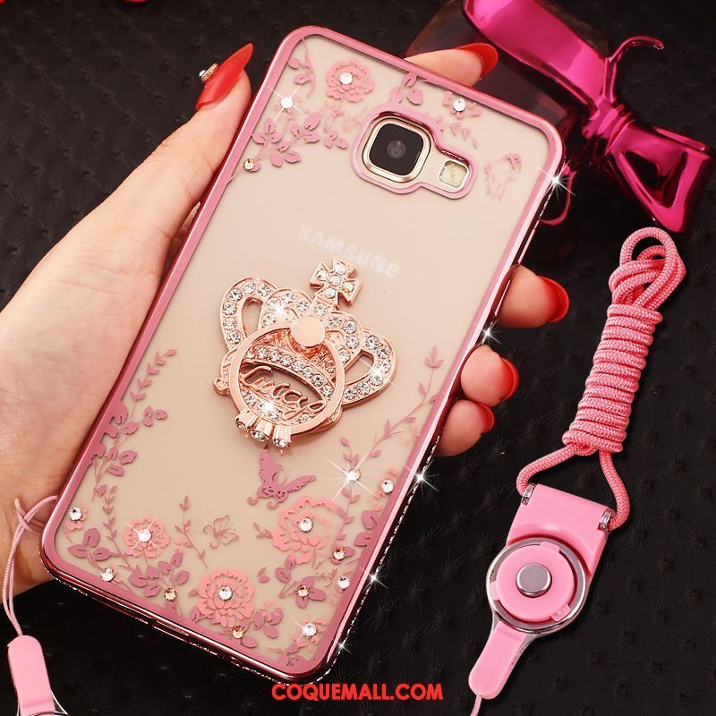 Étui Samsung Galaxy A5 2016 Étoile Silicone Rose, Coque Samsung Galaxy A5 2016 Fluide Doux Téléphone Portable