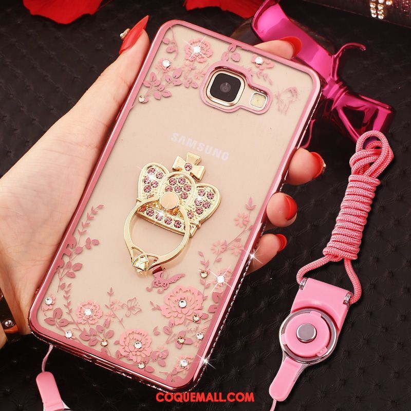 Étui Samsung Galaxy A5 2016 Étoile Silicone Rose, Coque Samsung Galaxy A5 2016 Fluide Doux Téléphone Portable