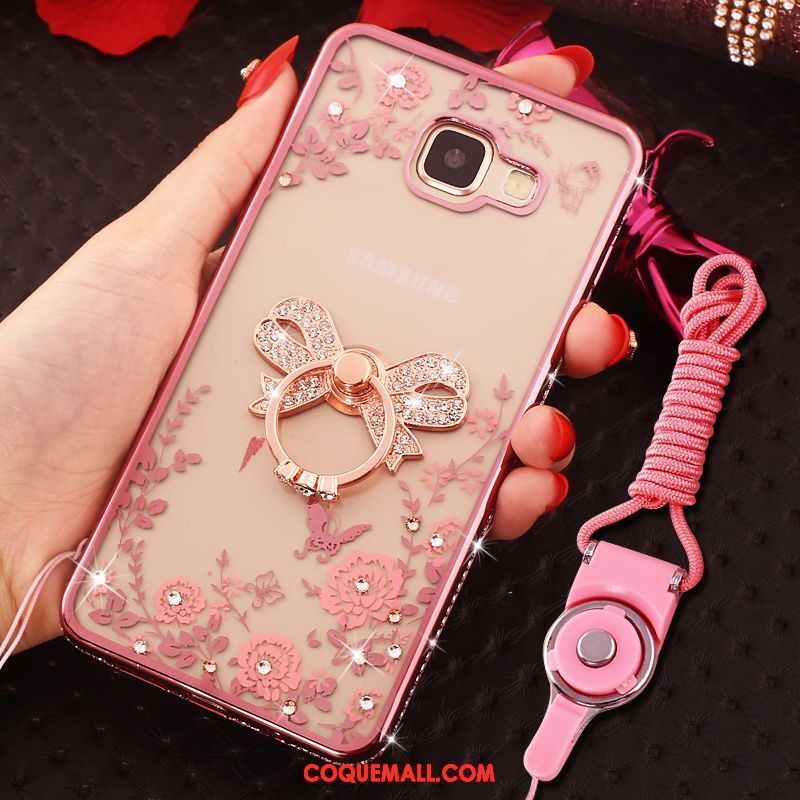 Étui Samsung Galaxy A5 2016 Étoile Silicone Rose, Coque Samsung Galaxy A5 2016 Fluide Doux Téléphone Portable