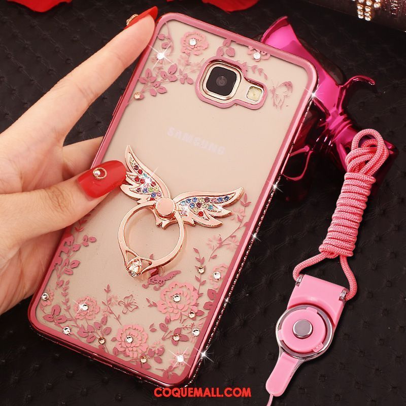 Étui Samsung Galaxy A5 2016 Étoile Silicone Rose, Coque Samsung Galaxy A5 2016 Fluide Doux Téléphone Portable