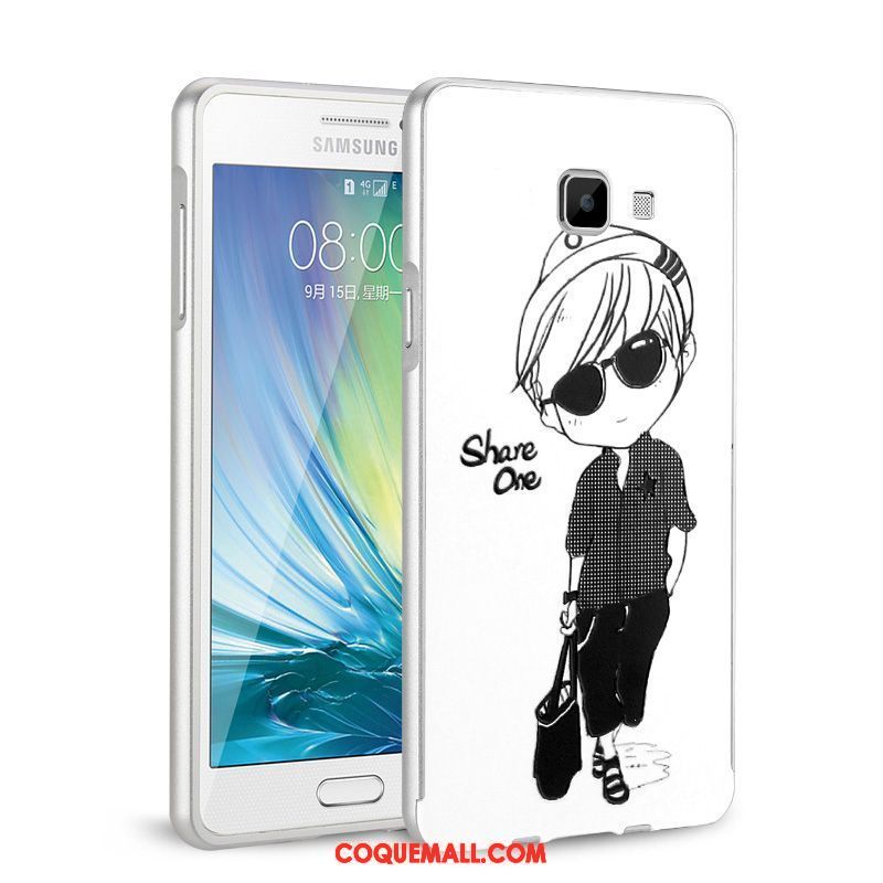 Étui Samsung Galaxy A5 2016 Étoile Téléphone Portable Miroir, Coque Samsung Galaxy A5 2016 Border Noir