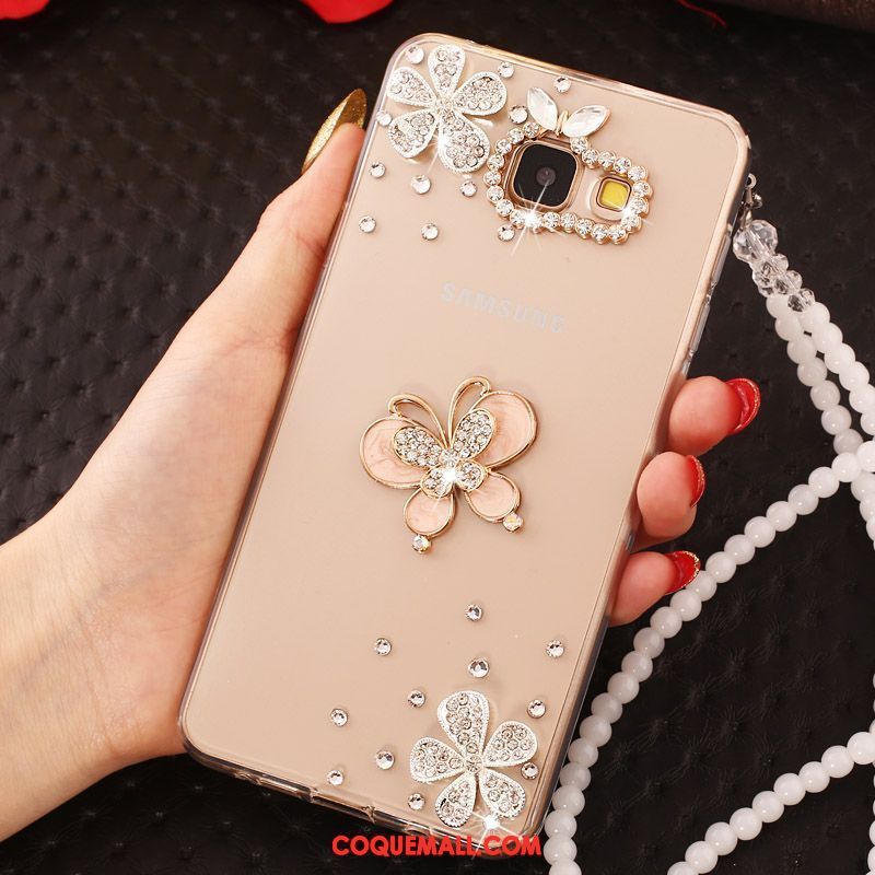 Étui Samsung Galaxy A5 2016 Étoile Téléphone Portable Papillon, Coque Samsung Galaxy A5 2016 Chaîne De Perles Gems