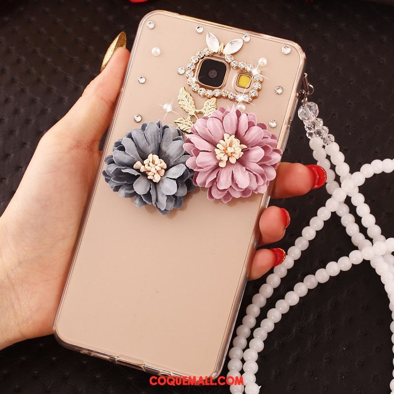 Étui Samsung Galaxy A5 2016 Étoile Téléphone Portable Papillon, Coque Samsung Galaxy A5 2016 Chaîne De Perles Gems