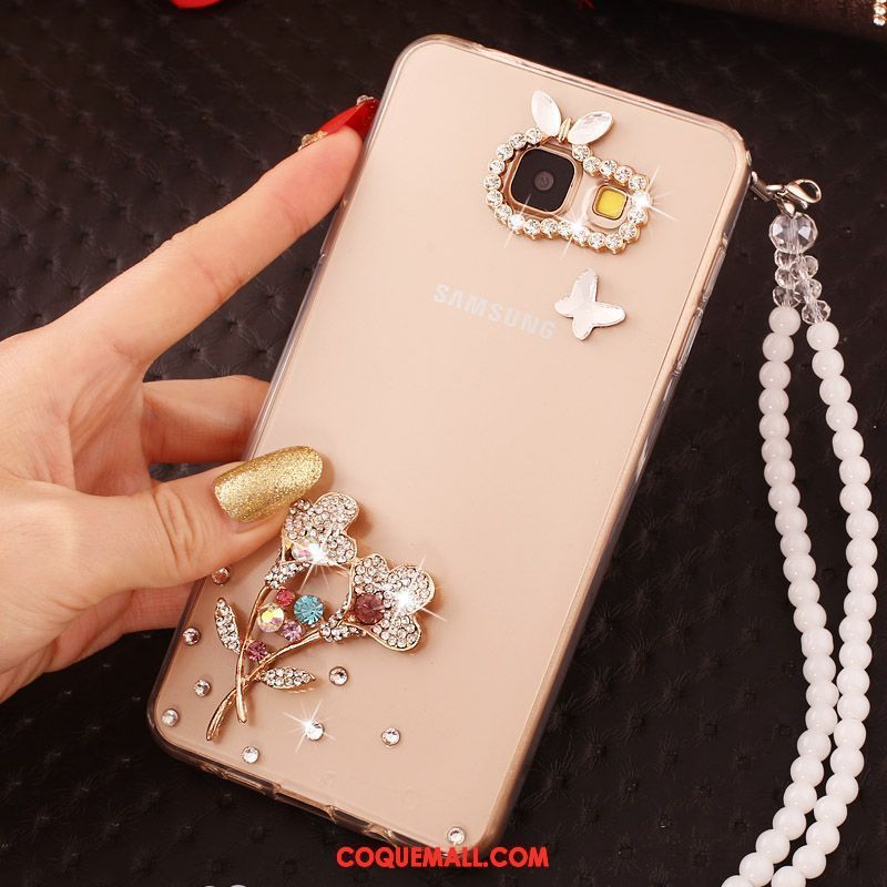 Étui Samsung Galaxy A5 2016 Étoile Téléphone Portable Papillon, Coque Samsung Galaxy A5 2016 Chaîne De Perles Gems