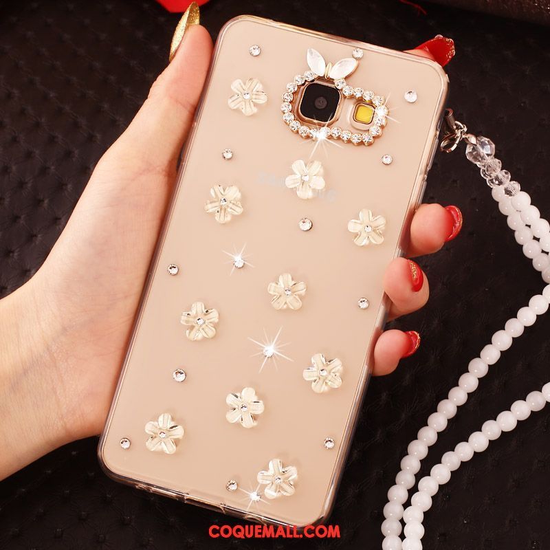 Étui Samsung Galaxy A5 2016 Étoile Téléphone Portable Papillon, Coque Samsung Galaxy A5 2016 Chaîne De Perles Gems