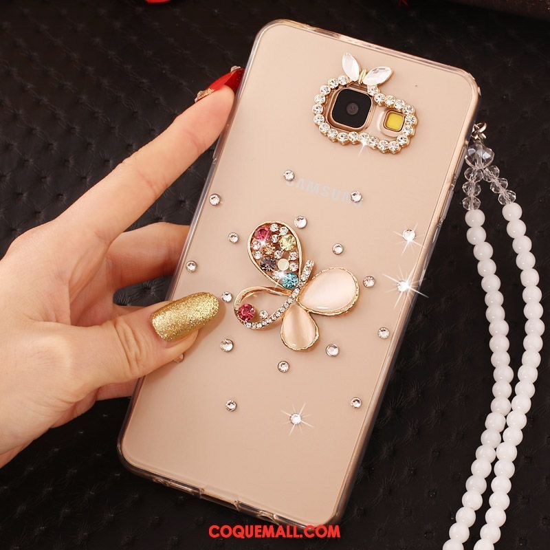 Étui Samsung Galaxy A5 2016 Étoile Téléphone Portable Papillon, Coque Samsung Galaxy A5 2016 Chaîne De Perles Gems