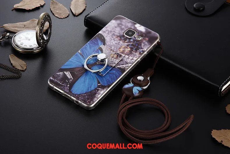 Étui Samsung Galaxy A5 2017 Bleu Dessin Animé Étoile, Coque Samsung Galaxy A5 2017 Fluide Doux Silicone