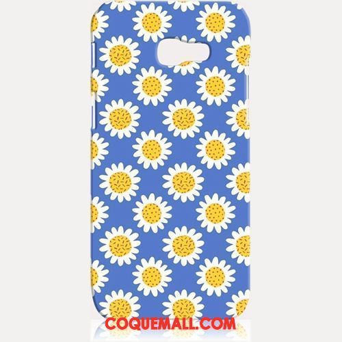 Étui Samsung Galaxy A5 2017 Jaune Protection Délavé En Daim, Coque Samsung Galaxy A5 2017 Étoile Charmant