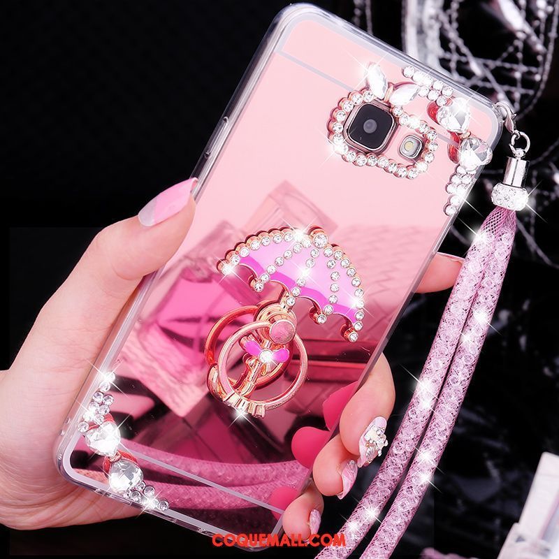 Étui Samsung Galaxy A5 2017 Petit Strass Or Rose, Coque Samsung Galaxy A5 2017 Étoile Protection