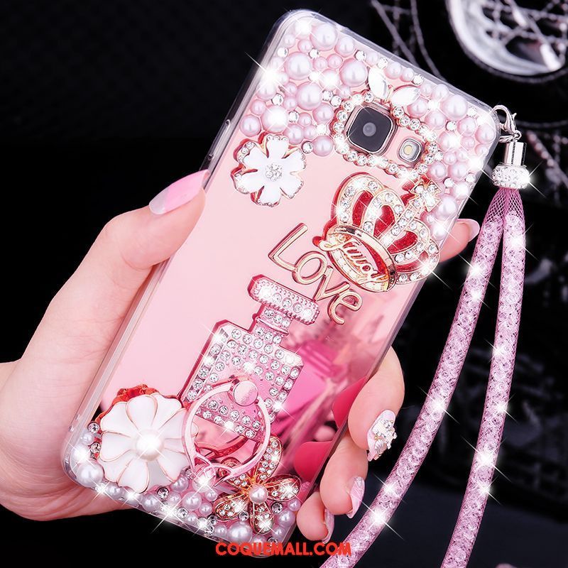 Étui Samsung Galaxy A5 2017 Petit Strass Or Rose, Coque Samsung Galaxy A5 2017 Étoile Protection