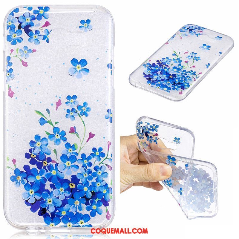 Étui Samsung Galaxy A5 2017 Protection Bleu Dessin Animé, Coque Samsung Galaxy A5 2017 Étoile Téléphone Portable