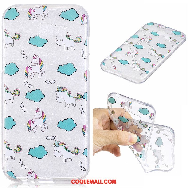 Étui Samsung Galaxy A5 2017 Protection Bleu Dessin Animé, Coque Samsung Galaxy A5 2017 Étoile Téléphone Portable