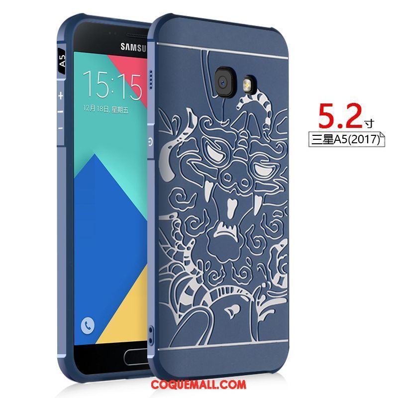 Étui Samsung Galaxy A5 2017 Protection Tout Compris Téléphone Portable, Coque Samsung Galaxy A5 2017 Bleu Incassable
