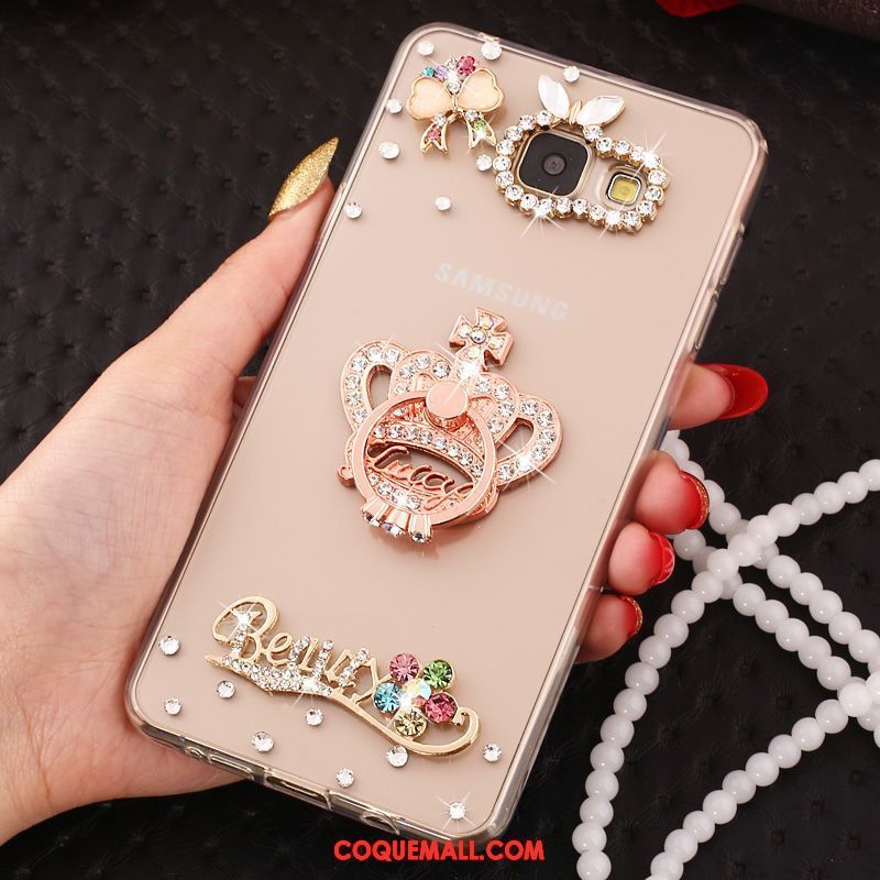 Étui Samsung Galaxy A5 2017 Strass Fleur Couleur, Coque Samsung Galaxy A5 2017 Étoile Téléphone Portable