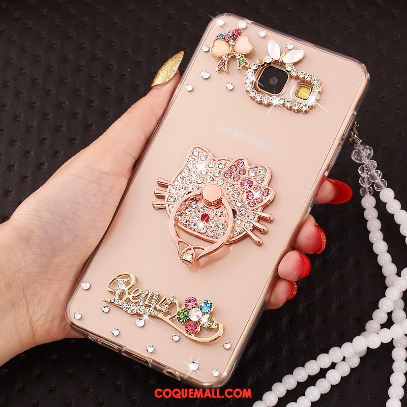 Étui Samsung Galaxy A5 2017 Strass Fleur Couleur, Coque Samsung Galaxy A5 2017 Étoile Téléphone Portable