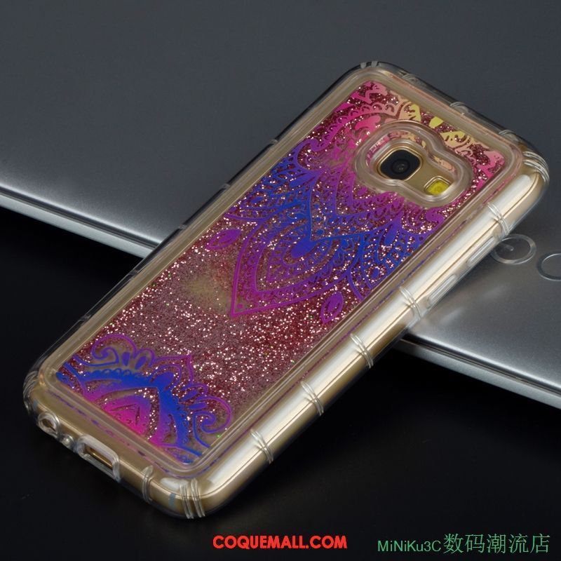 Étui Samsung Galaxy A5 2017 Violet Téléphone Portable Personnalité, Coque Samsung Galaxy A5 2017 Tendance Quicksand