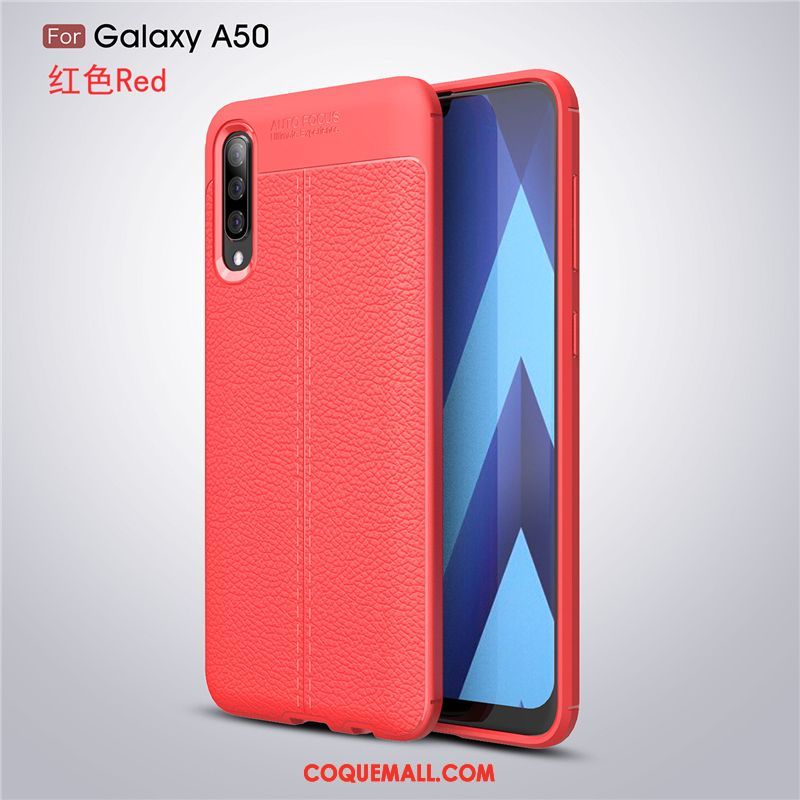 Étui Samsung Galaxy A50 Business Modèle Fleurie Fluide Doux, Coque Samsung Galaxy A50 Protection Tout Compris