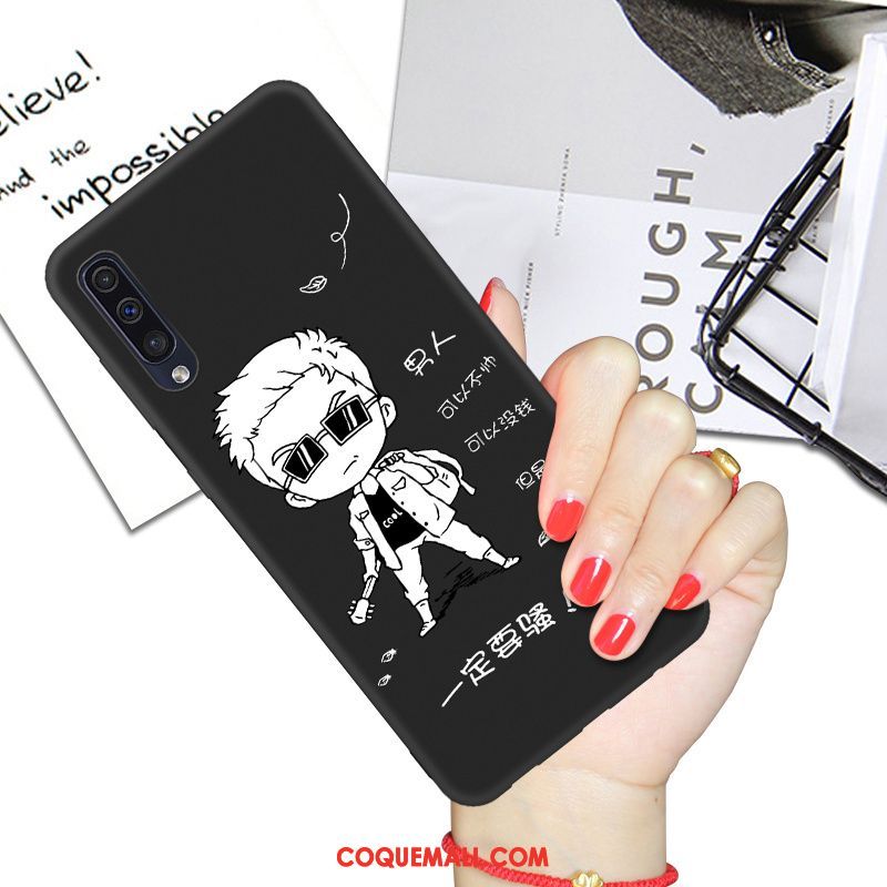 Étui Samsung Galaxy A50 Dessin Animé Créatif Protection, Coque Samsung Galaxy A50 Étoile Noir