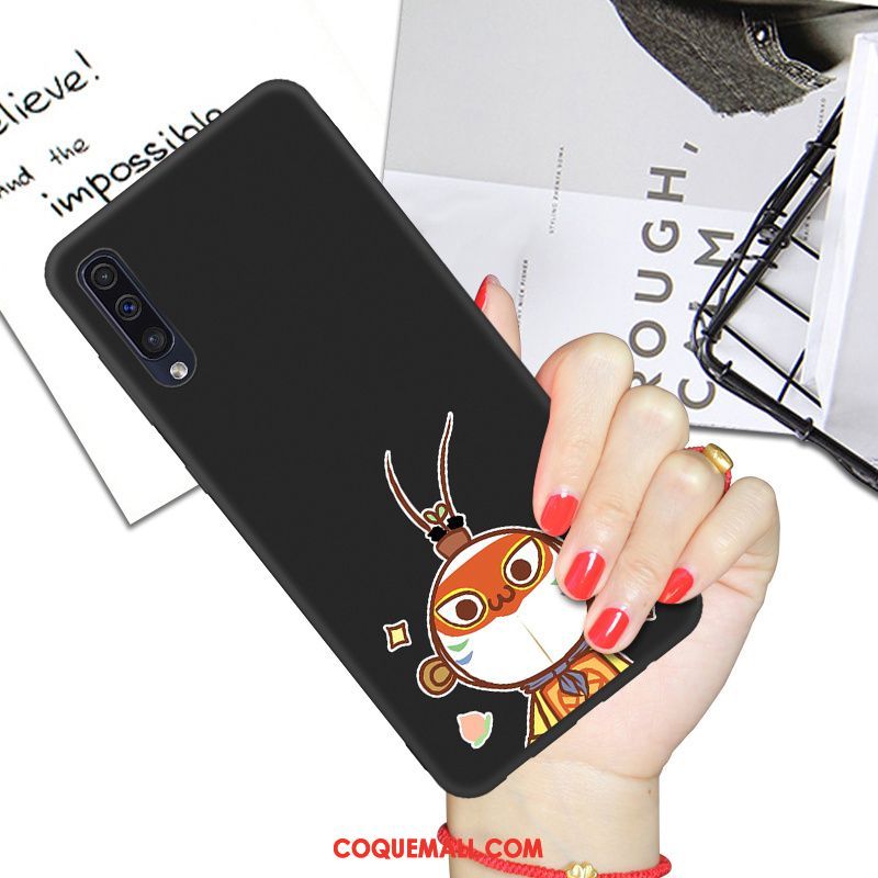 Étui Samsung Galaxy A50 Dessin Animé Créatif Protection, Coque Samsung Galaxy A50 Étoile Noir