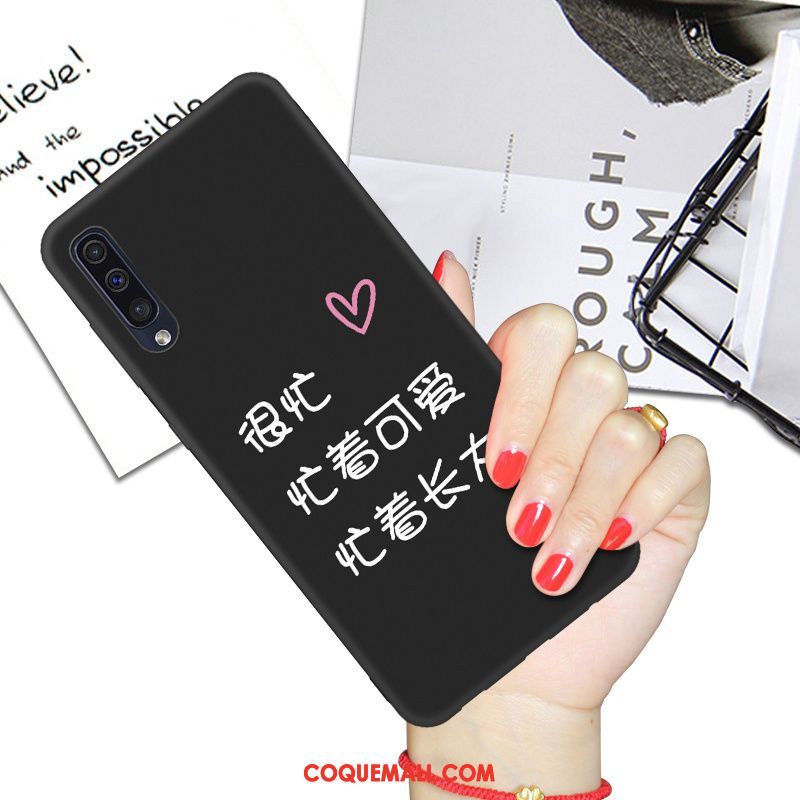 Étui Samsung Galaxy A50 Dessin Animé Créatif Protection, Coque Samsung Galaxy A50 Étoile Noir