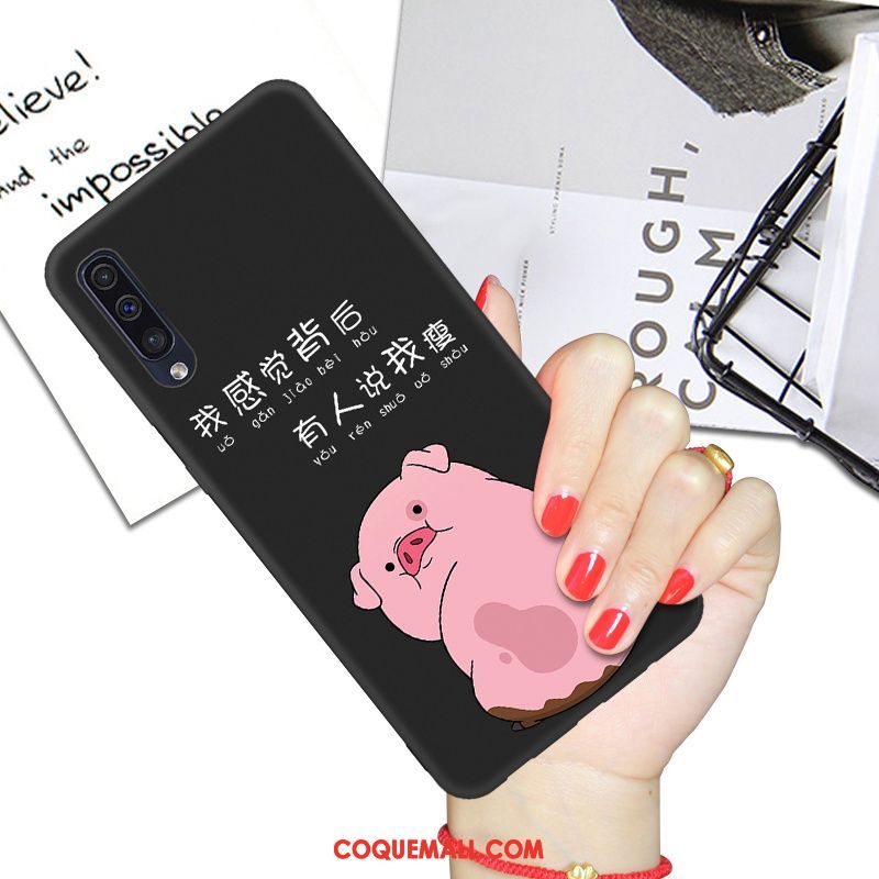 Étui Samsung Galaxy A50 Dessin Animé Créatif Protection, Coque Samsung Galaxy A50 Étoile Noir