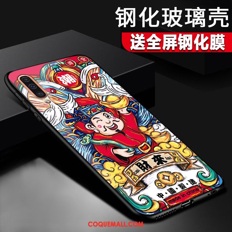 Étui Samsung Galaxy A50 Délavé En Daim Personnalité Fluide Doux, Coque Samsung Galaxy A50 Silicone Violet