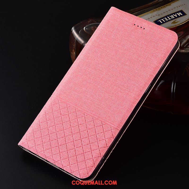 Étui Samsung Galaxy A50 En Cuir Lin Incassable, Coque Samsung Galaxy A50 Plaid Étoile Braun