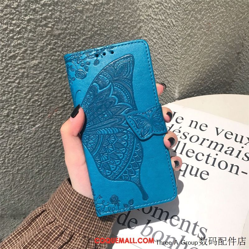 Étui Samsung Galaxy A50 En Cuir Personnalité Incassable, Coque Samsung Galaxy A50 Créatif Violet