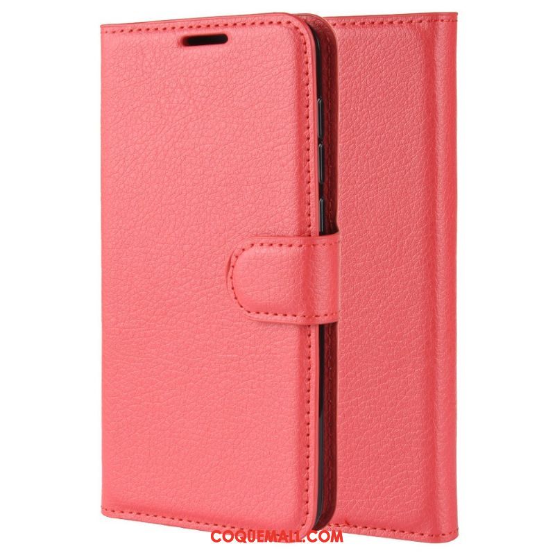 Étui Samsung Galaxy A50 En Cuir Téléphone Portable Modèle Fleurie, Coque Samsung Galaxy A50 Étoile Litchi