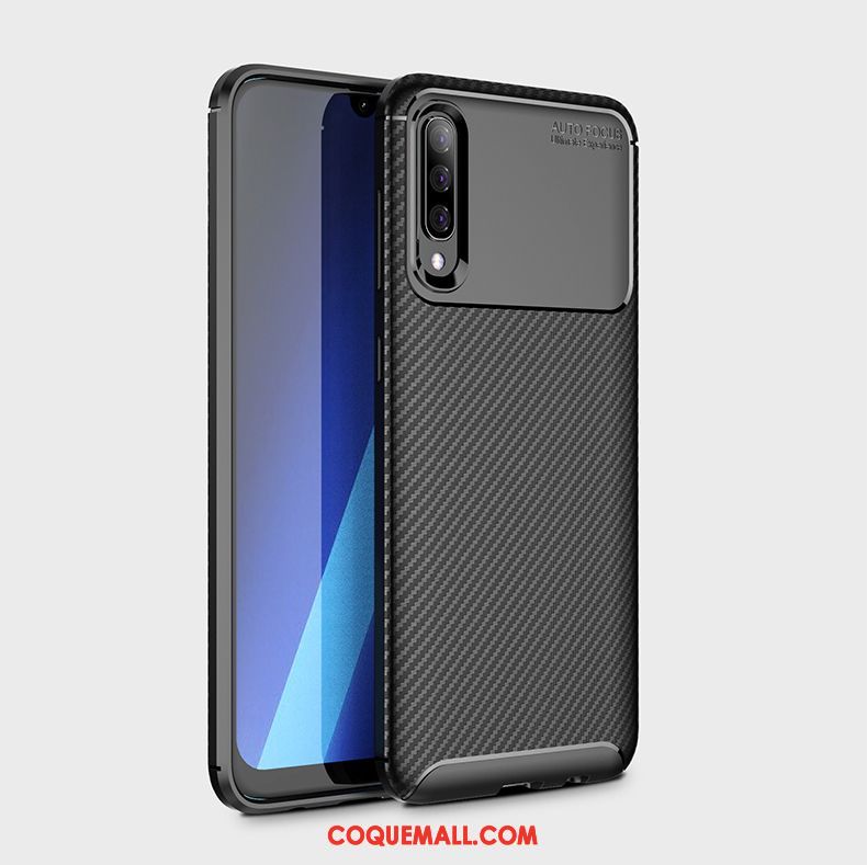 Étui Samsung Galaxy A50 Fibre Téléphone Portable Étoile, Coque Samsung Galaxy A50 Bleu Protection