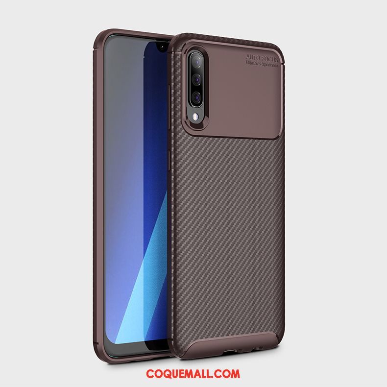 Étui Samsung Galaxy A50 Fibre Téléphone Portable Étoile, Coque Samsung Galaxy A50 Bleu Protection