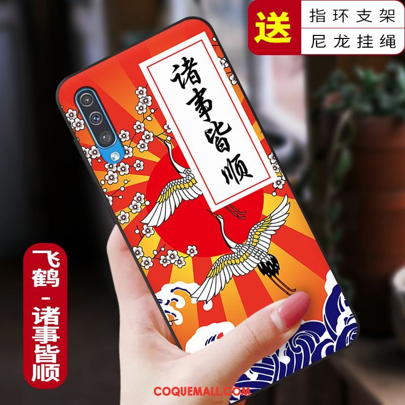 Étui Samsung Galaxy A50 Incassable Protection Style Chinois, Coque Samsung Galaxy A50 Nouveau Fluide Doux