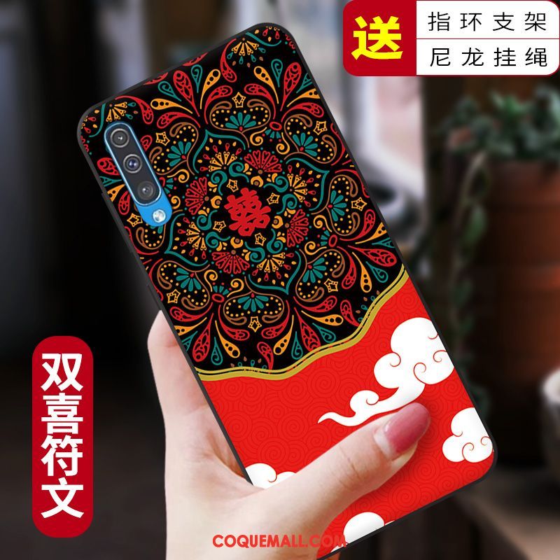 Étui Samsung Galaxy A50 Incassable Protection Style Chinois, Coque Samsung Galaxy A50 Nouveau Fluide Doux