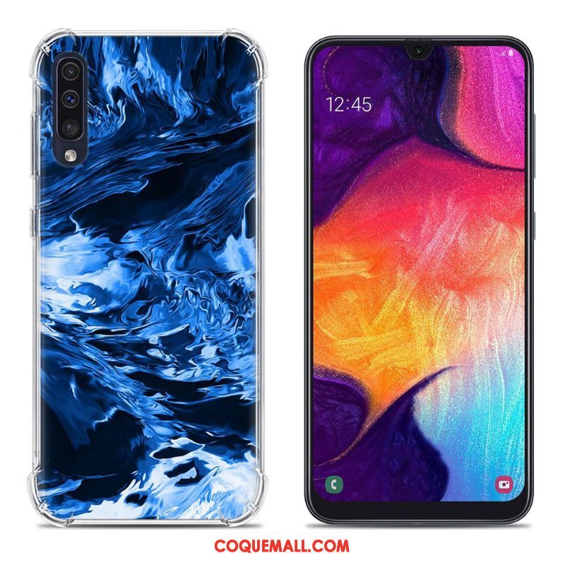 Étui Samsung Galaxy A50 Incassable Étoile Ballon, Coque Samsung Galaxy A50 Peinture Créatif