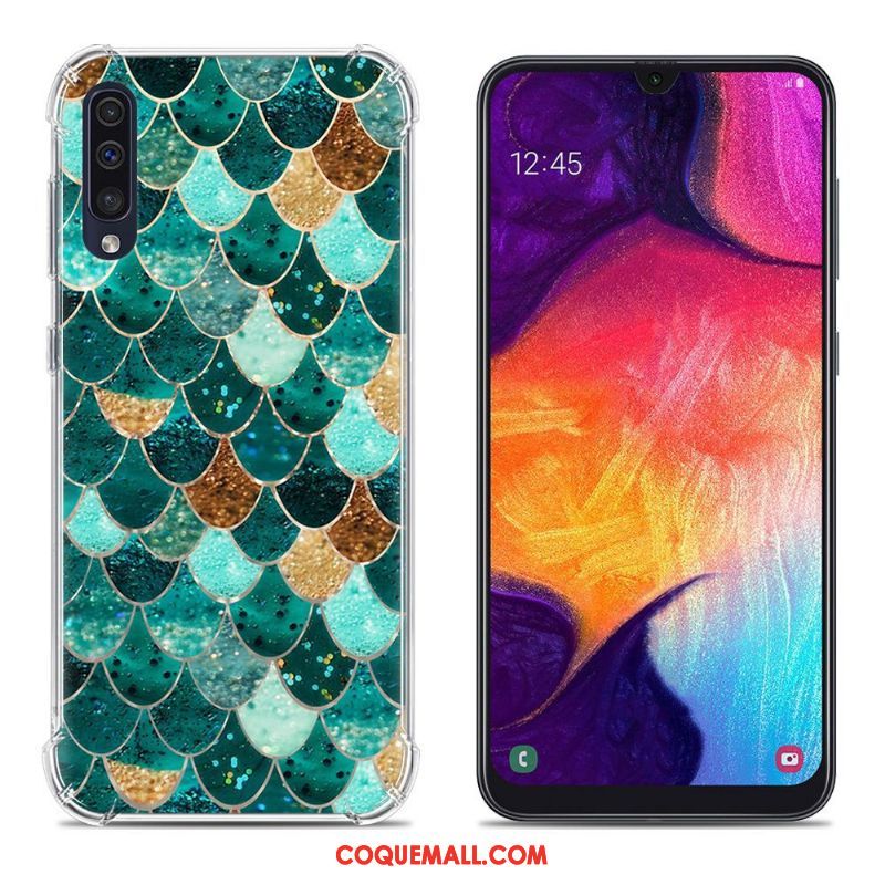 Étui Samsung Galaxy A50 Incassable Étoile Ballon, Coque Samsung Galaxy A50 Peinture Créatif