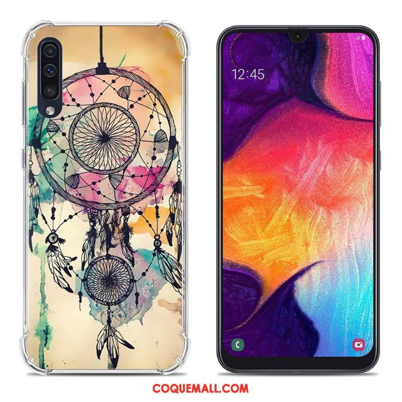 Étui Samsung Galaxy A50 Incassable Étoile Ballon, Coque Samsung Galaxy A50 Peinture Créatif