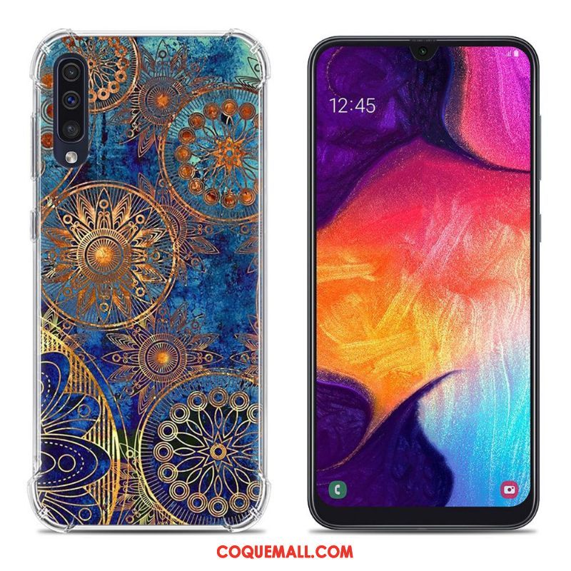 Étui Samsung Galaxy A50 Incassable Étoile Ballon, Coque Samsung Galaxy A50 Peinture Créatif