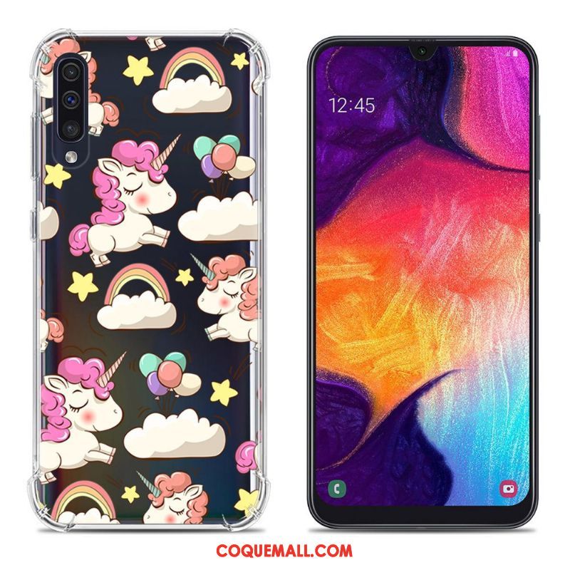 Étui Samsung Galaxy A50 Incassable Étoile Ballon, Coque Samsung Galaxy A50 Peinture Créatif