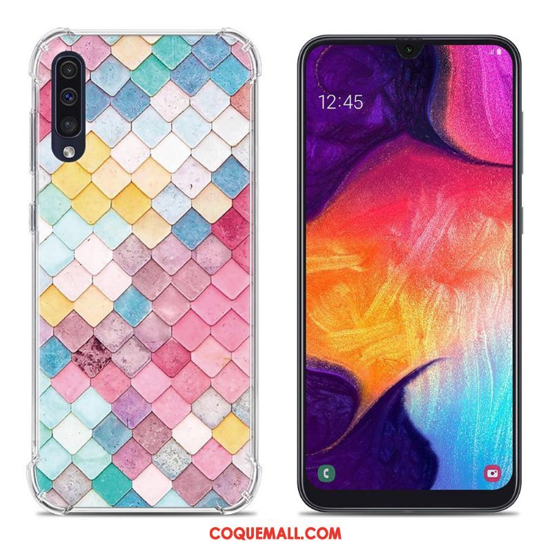 Étui Samsung Galaxy A50 Incassable Étoile Ballon, Coque Samsung Galaxy A50 Peinture Créatif