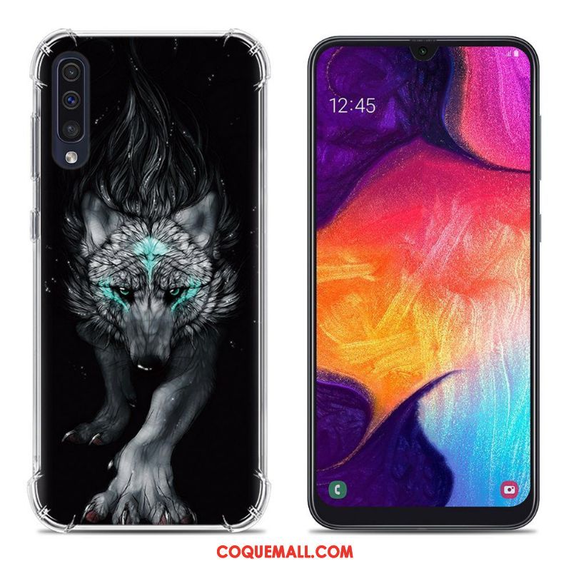 Étui Samsung Galaxy A50 Incassable Étoile Ballon, Coque Samsung Galaxy A50 Peinture Créatif