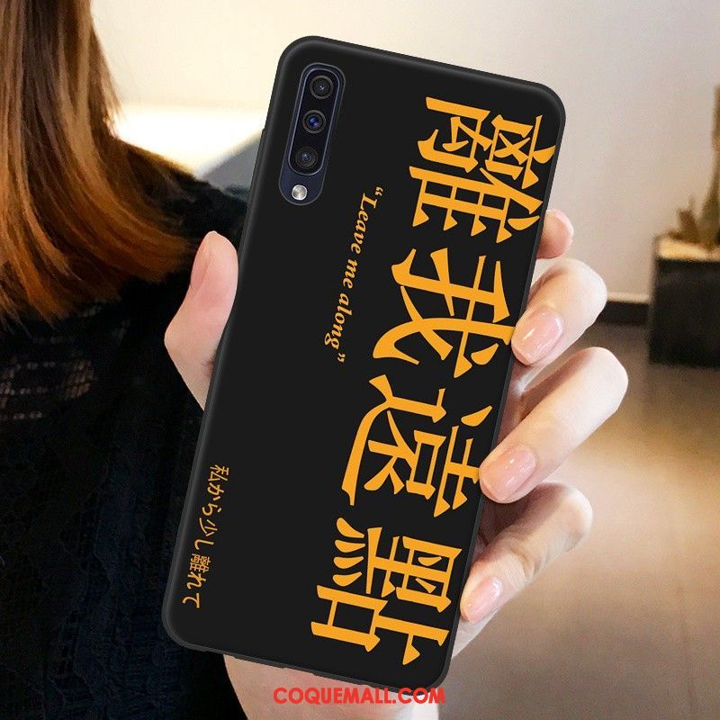 Étui Samsung Galaxy A50 Personnalité Jaune Étoile, Coque Samsung Galaxy A50 Créatif Marque De Tendance