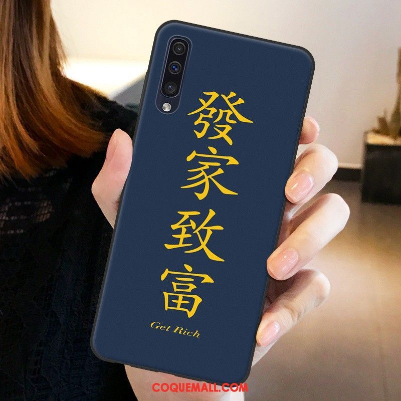 Étui Samsung Galaxy A50 Personnalité Jaune Étoile, Coque Samsung Galaxy A50 Créatif Marque De Tendance