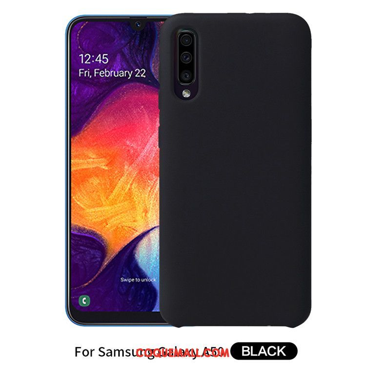 Étui Samsung Galaxy A50 Téléphone Portable Couleur Unie Protection, Coque Samsung Galaxy A50 Noir Nouveau