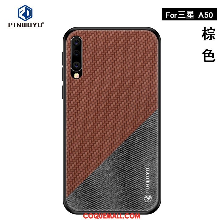 Étui Samsung Galaxy A50 Téléphone Portable Incassable Jaune, Coque Samsung Galaxy A50 Personnalité Tout Compris