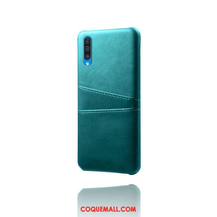 Étui Samsung Galaxy A50 Téléphone Portable Petit Bleu, Coque Samsung Galaxy A50 Étoile Carte