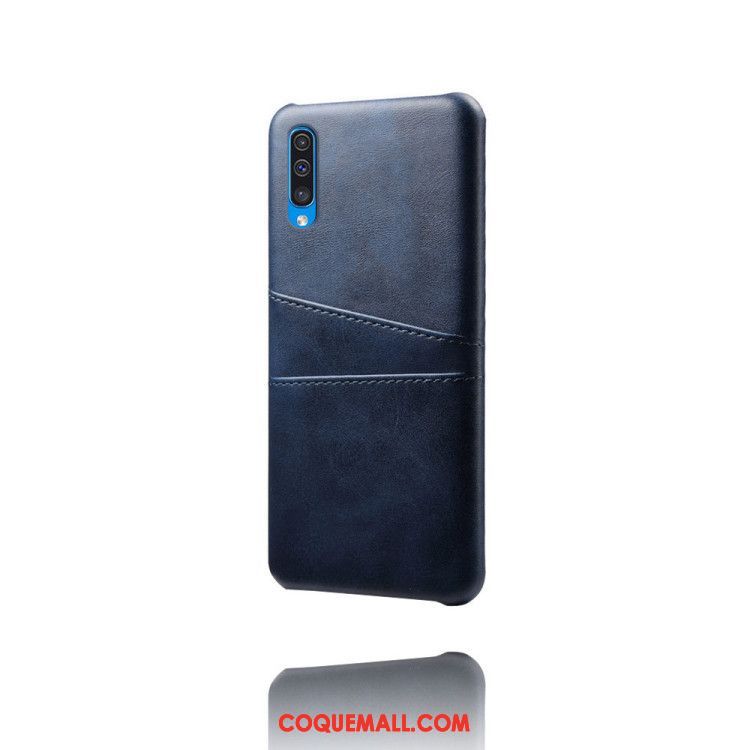 Étui Samsung Galaxy A50 Téléphone Portable Petit Bleu, Coque Samsung Galaxy A50 Étoile Carte