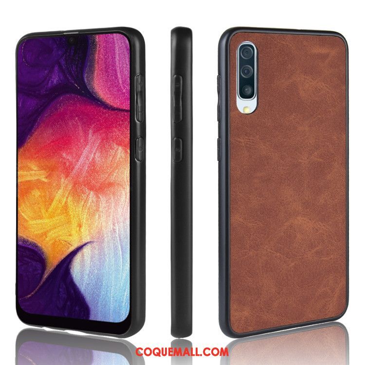 Étui Samsung Galaxy A50 Téléphone Portable Protection Tout Compris, Coque Samsung Galaxy A50 Incassable Difficile Braun