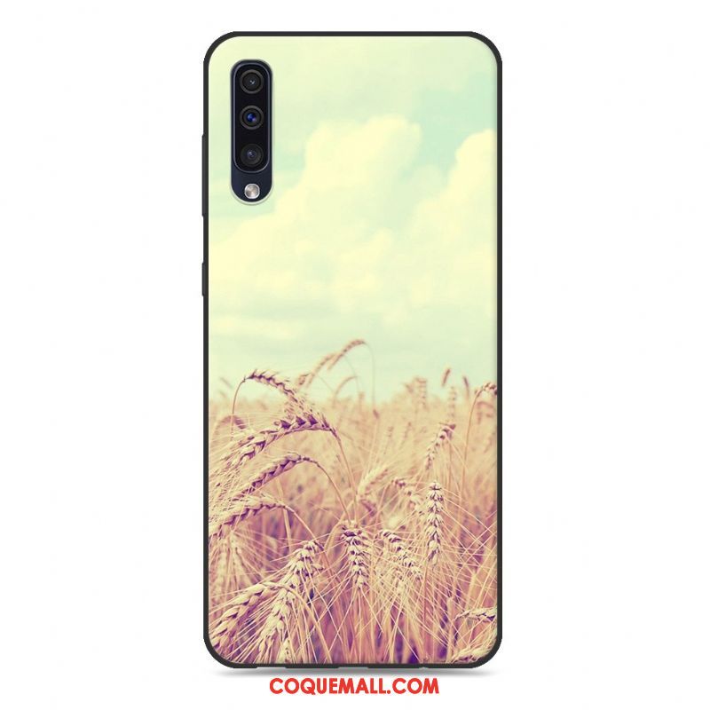 Étui Samsung Galaxy A50 Téléphone Portable Étoile Personnalité, Coque Samsung Galaxy A50 Fluide Doux Rose