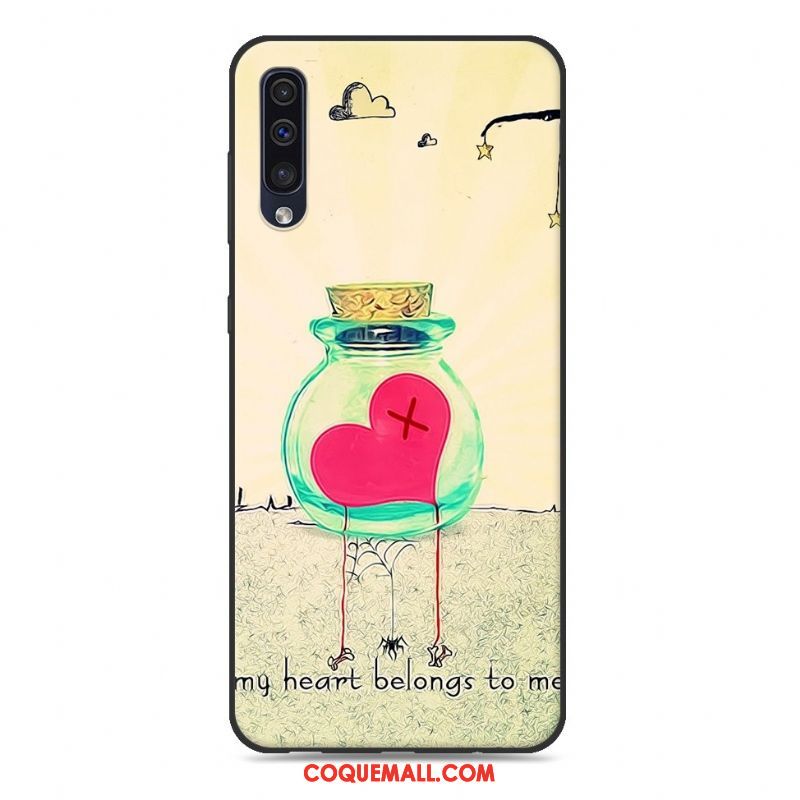 Étui Samsung Galaxy A50 Téléphone Portable Étoile Personnalité, Coque Samsung Galaxy A50 Fluide Doux Rose