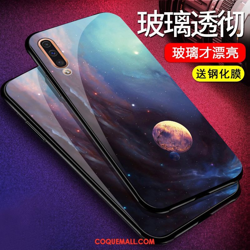 Étui Samsung Galaxy A50 Étoile Verre Téléphone Portable, Coque Samsung Galaxy A50 Incassable Créatif